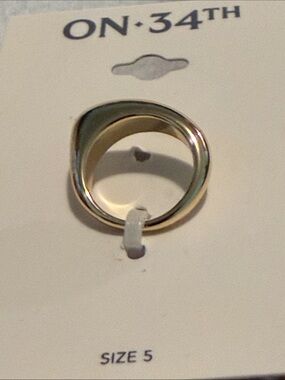 ON·34TH Gold-Tone Women’s Fashion Ring - Size 5